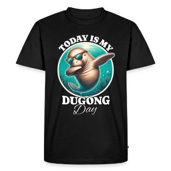 Manatee Dugong - Men's Premium Organic T-Shirt - black - Front - Nico (187cm)