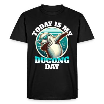 Manatee Dugong - Men's Premium Organic T-Shirt - black - Front - Nico (187cm)