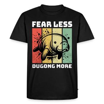 Dugong Manatee - Men's Premium Organic T-Shirt - black - Front - Nico (187cm)