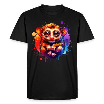 Tarsier Koboldmaki - Men's Premium Organic T-Shirt - black - Front - Nico (187cm)