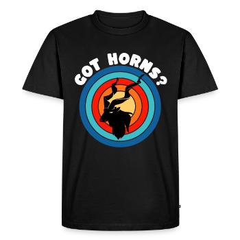 Funny Screw Goat Sayings - Men's Premium Organic T-Shirt - black - Front - Nico (187cm)