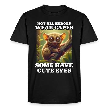 Tarsier Saying - Men's Premium Organic T-Shirt - black - Front - Nico (187cm)