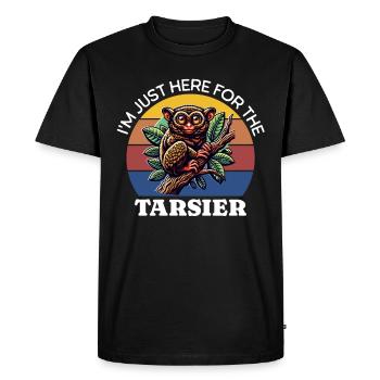 Tarsier Koboldmaki - Men's Premium Organic T-Shirt - black - Front - Nico (187cm)