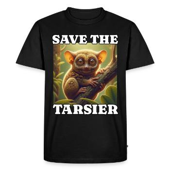 Save tarsier - Men's Premium Organic T-Shirt - black - Front - Nico (187cm)