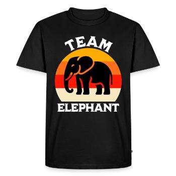 Funny Sumatran Elephant Sayings - Men's Premium Organic T-Shirt - black - Front - Nico (187cm)
