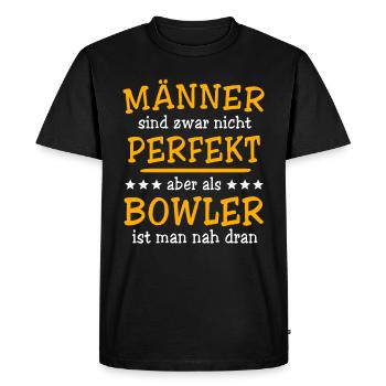 Bowler Bowling - T-shirt Premium bio Homme - noir - Devant - Nico (187cm)