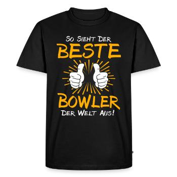 Idée cadeau melon - T-shirt Premium bio Homme - noir - Devant - Nico (187cm)