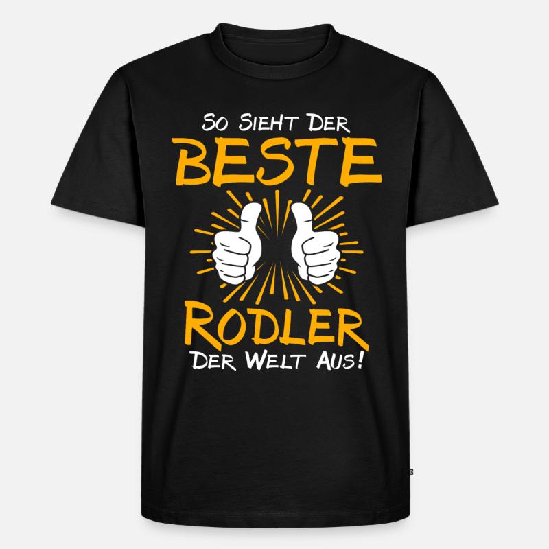 Rodler Geschenkidee - Männer Premium Bio T-Shirt - Schwarz