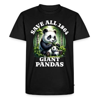 Panda Sauvez Panda Bear - T-shirt Premium bio Homme - noir - Devant - Nico (187cm)
