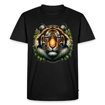 Tigre de Malaisie - T-shirt Premium bio Homme - noir - Devant - Nico (187cm)