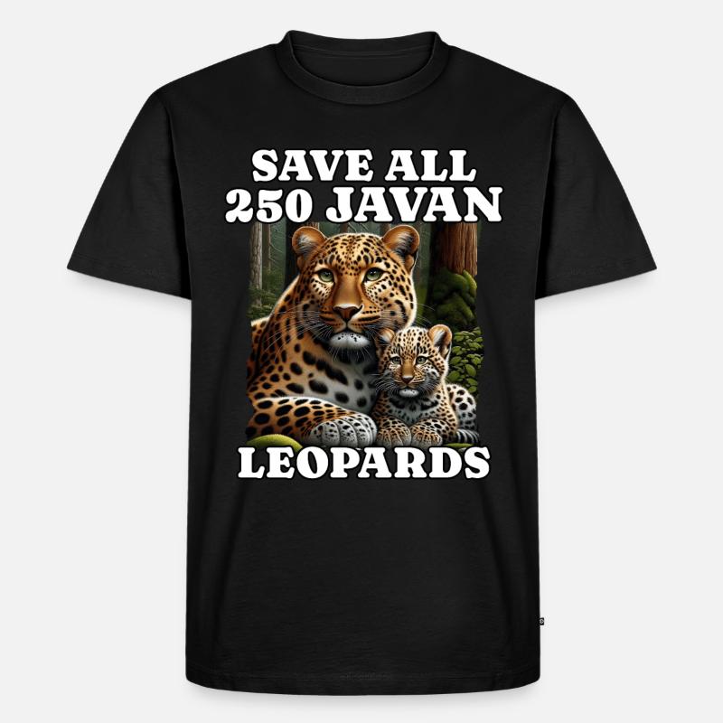 Save Java Leopard - Men's Premium Organic T-Shirt - black