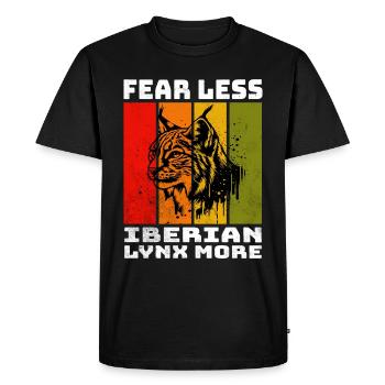 Lynx ibérique Iberischer Luchs - T-shirt Premium bio Homme - noir - Devant - Nico (187cm)