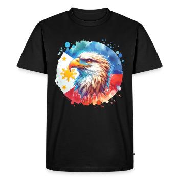 Monkey Eagle - Men's Premium Organic T-Shirt - black - Front - Nico (187cm)