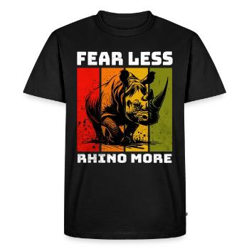 Sumatran Rhino Rhino Nashorn - Men's Premium Organic T-Shirt - black - Front - Nico (187cm)