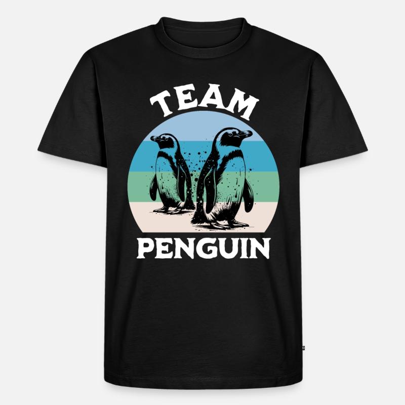 Pinguin Sprüche - Männer Premium Bio T-Shirt - Schwarz