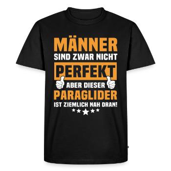 Dictons amusants sur le parapente - T-shirt Premium bio Homme - noir - Devant - Nico (187cm)