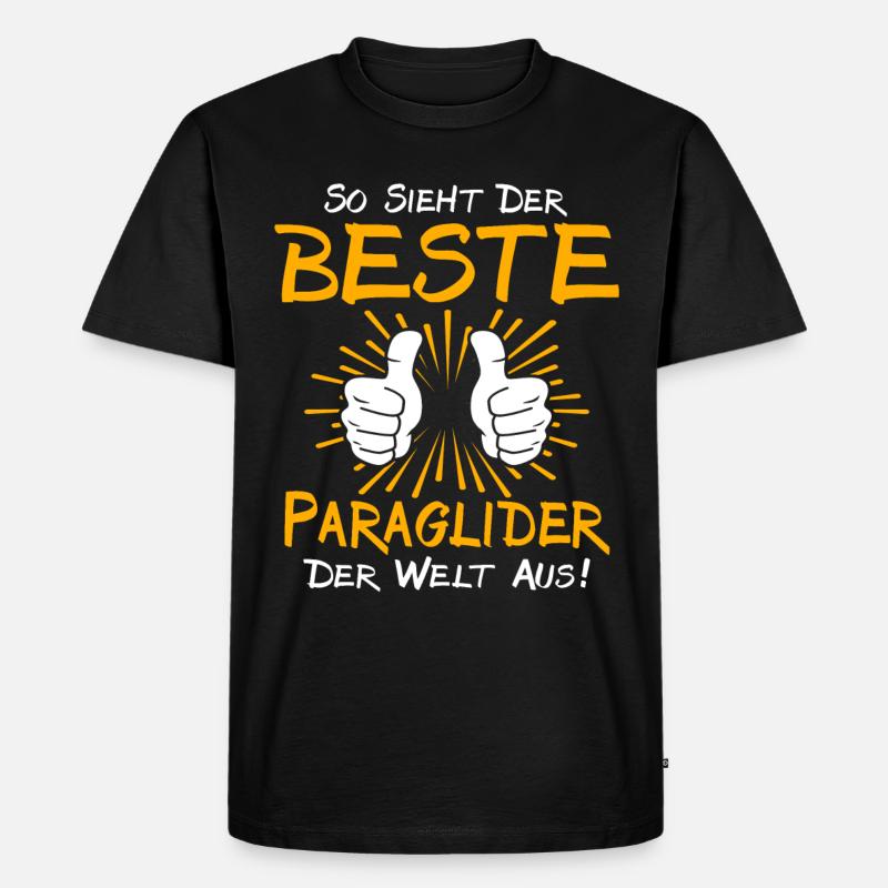 Paraglider Geschenkidee - Männer Premium Bio T-Shirt - Schwarz