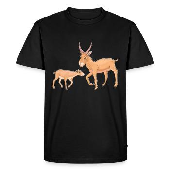 Antilope saïga - T-shirt Premium bio Homme - noir - Devant - Nico (187cm)