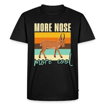 Dictons drôles d’antilope saïga - T-shirt Premium bio Homme - noir - Devant - Nico (187cm)