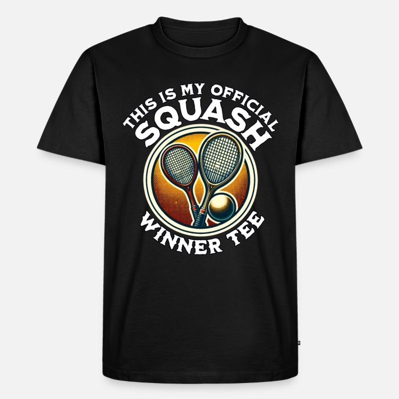 Squash Spieler - Männer Premium Bio T-Shirt - Schwarz