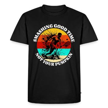 Papa courge - T-shirt Premium bio Homme - noir - Devant - Nico (187cm)