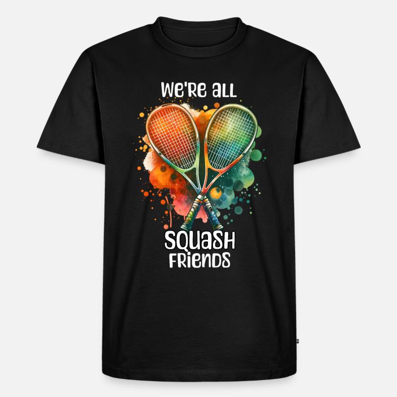 Squash Sprüche - Männer Premium Bio T-Shirt - Schwarz