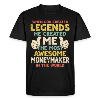Soutien de famille - T-shirt Premium bio Homme - noir - Devant - Nico (187cm)