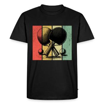 Ping Pong Rétro - T-shirt Premium bio Homme - noir - Devant - Nico (187cm)