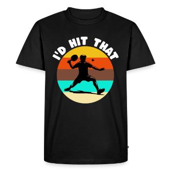 Ping Pong Table Tennis - Men's Premium Organic T-Shirt - black - Front - Nico (187cm)