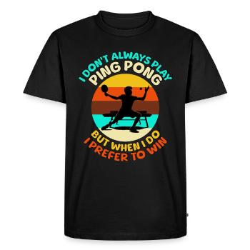 Ping Pong Table Tennis - Men's Premium Organic T-Shirt - black - Front - Nico (187cm)