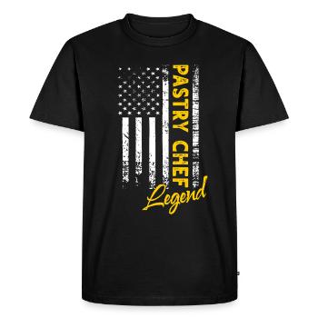 Pastry Chef Legend - Men's Premium Organic T-Shirt - black - Front - Nico (187cm)