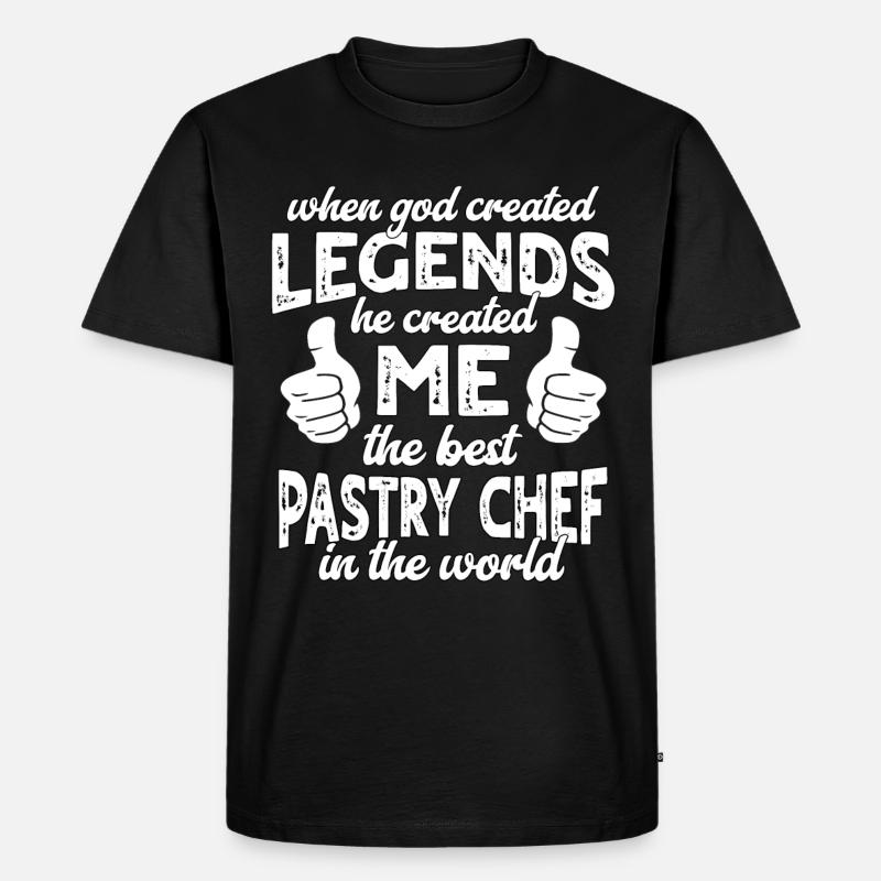 Bester Konditor Legende - Männer Premium Bio T-Shirt - Schwarz