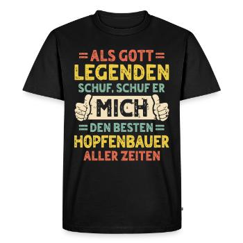 Producteurs de houblon - T-shirt Premium bio Homme - noir - Devant - Nico (187cm)