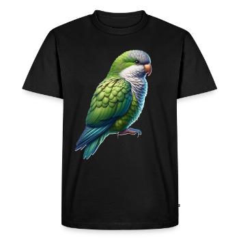 Monk parakeet - Men's Premium Organic T-Shirt - black - Front - Nico (187cm)