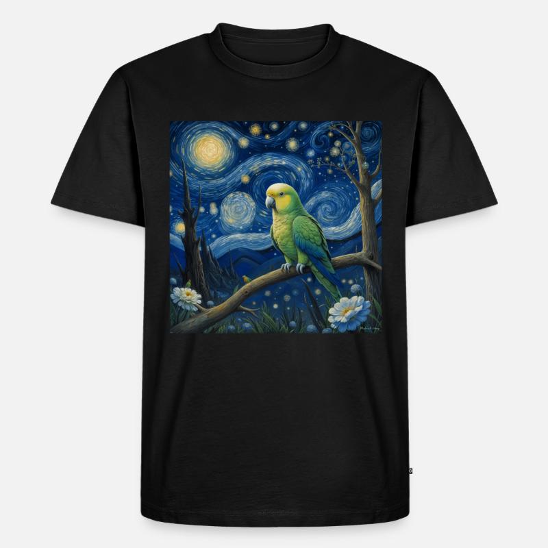 Mönchssittich Starry Night - Männer Premium Bio T-Shirt - Schwarz