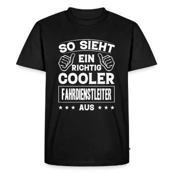 So Sieht Ein Richtig Cooler Fahrdienstleiter Aus - Männer Premium Bio T-Shirt - Schwarz - Vorne - Nico (187cm)