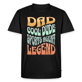 Papa Agent sportif - T-shirt Premium bio Homme - noir - Devant - Nico (187cm)