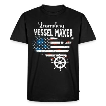 Shipbuilders US - Men's Premium Organic T-Shirt - black - Front - Nico (187cm)
