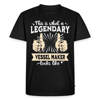 Constructeur naval légendaire - T-shirt Premium bio Homme - noir - Devant - Nico (187cm)