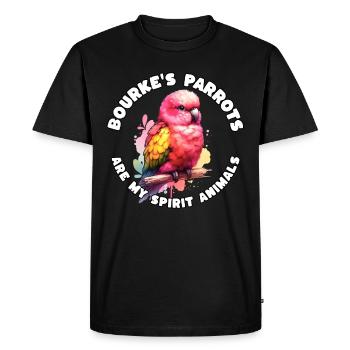 Funny Bourke Parakeet Sayings - Men's Premium Organic T-Shirt - black - Front - Nico (187cm)