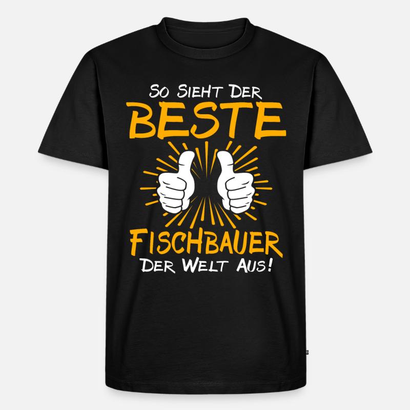 Fischbauer Geschenkidee - Männer Premium Bio T-Shirt - Schwarz