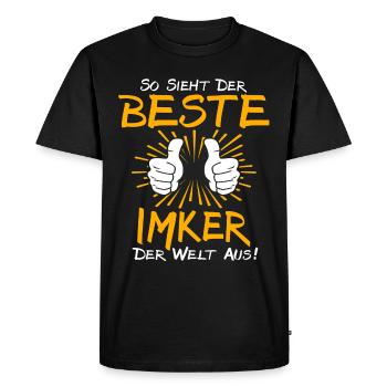 Beekeeper Gift Idea - Men's Premium Organic T-Shirt - black - Front - Nico (187cm)