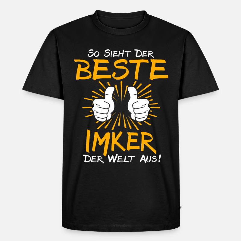 Imker Geschenkidee - Männer Premium Bio T-Shirt - Schwarz