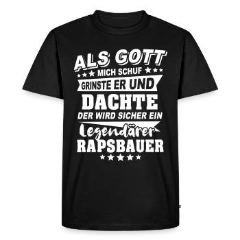 Producteur de colza - T-shirt Premium bio Homme - noir - Devant - Nico (187cm)