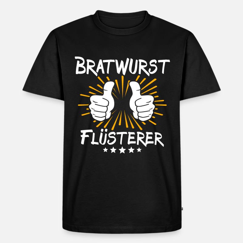 Bratwurst Spruch - Männer Premium Bio T-Shirt - Schwarz