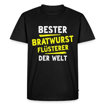 Bratwurst Gift - Men's Premium Organic T-Shirt - black - Front - Nico (187cm)