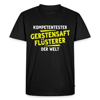 Cadeau de jus d’orge - T-shirt Premium bio Homme - noir - Devant - Nico (187cm)