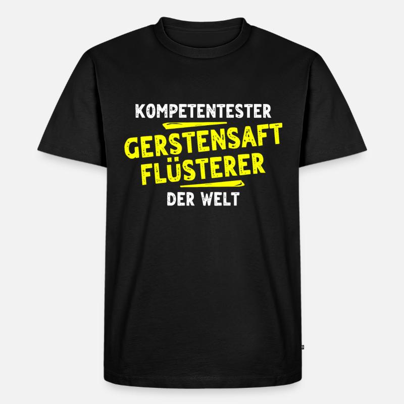 Gerstensaft Geschenk - Männer Premium Bio T-Shirt - Schwarz