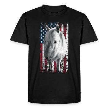 Icelandic Horse US Icelander - Men's Premium Organic T-Shirt - black - Front - Nico (187cm)