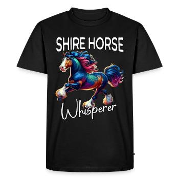 Cheval de la Comté, Cheval chuchoteur - T-shirt Premium bio Homme - noir - Devant - Nico (187cm)